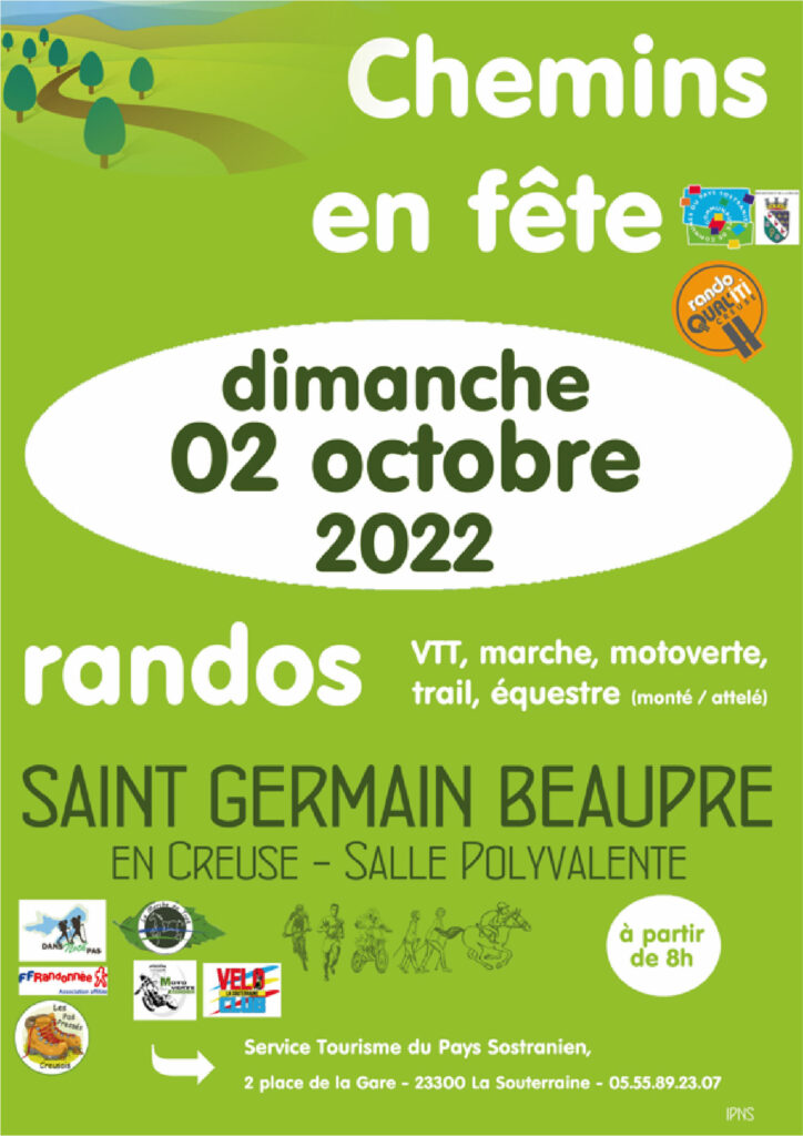 Manifestation : Chemins en fête - Dimanche 02 octobre 2022